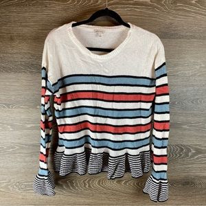 Ella Moss Hayden Striped Sweater Top NWOT